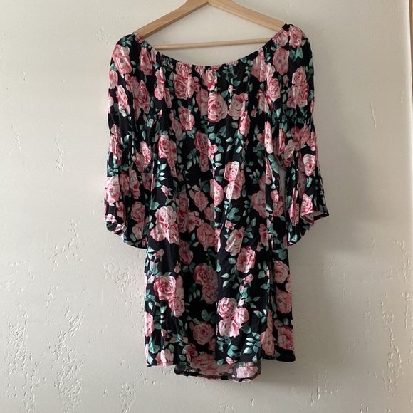 ASOS ✨Reclaimed Vintage Rose Off the Shoulder Tunic Top - Picture 3 of 6